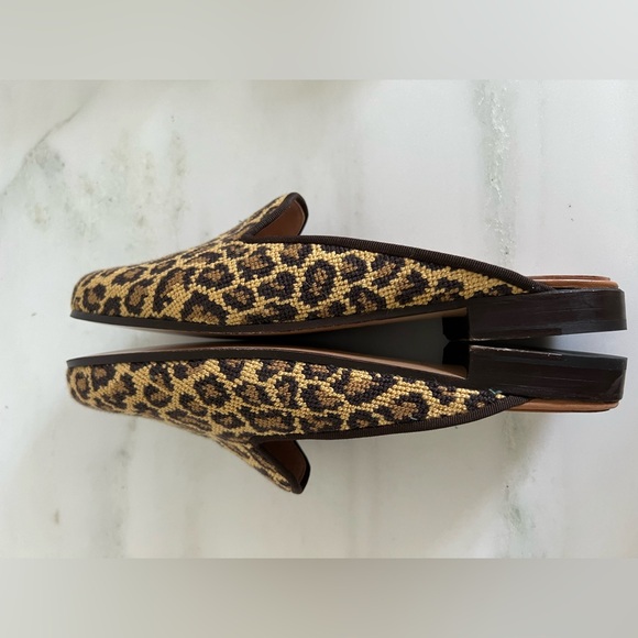 Stubbs & Wootton needlepoint leopard print Jane mules with box - Picture 6 of 12